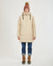 womens travel jacket long puffer cream warm cheap 