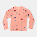 Le Bent Kids Confetti Midweight Raglan multi fun snow ski snowboarding thermal top child pink candy