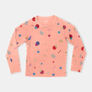 Le Bent Kids Confetti Midweight Raglan multi fun snow ski snowboarding thermal top child pink candy