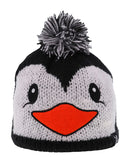 kids penguin animal snow ski snowboard hat